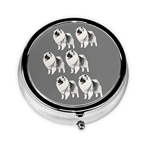 かわいいキースホンド 犬 ピルケース 薬ケース 丸型 3段分割 円形 薬入れ 錠剤ケース 習慣薬箱 サプリメントケース サプリケース 軽量 耐久性 飲み忘れ防止 携帯型 コンパクト