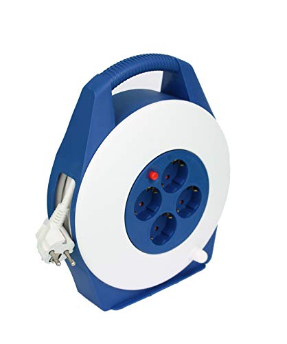 Tayg 734601 Enrollacable Alargador Extensible, Blanco/Azul, 15m