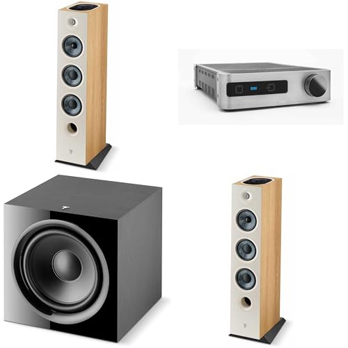 Focal FCHORA826LW-D (Pair) +Elac DS-A101-G - Discovery Amplifier with Wi-Fi - Grey SUB600P