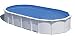 Gre KITPROV7388 HAITI Piscina Ovale Bianca Sistema Omega Dim: 730x375 h 132