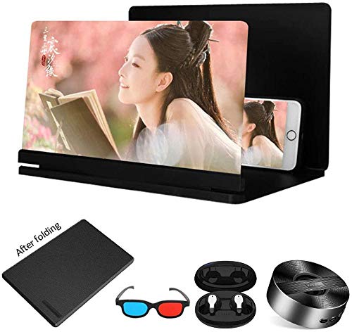 3D-Telefonbildschirmlupe HD Zooms Anti-Blaulicht Augen schützen Vergrößerungsbildschirm Film Video-Verstärker Geeignet für Handys Tablets
