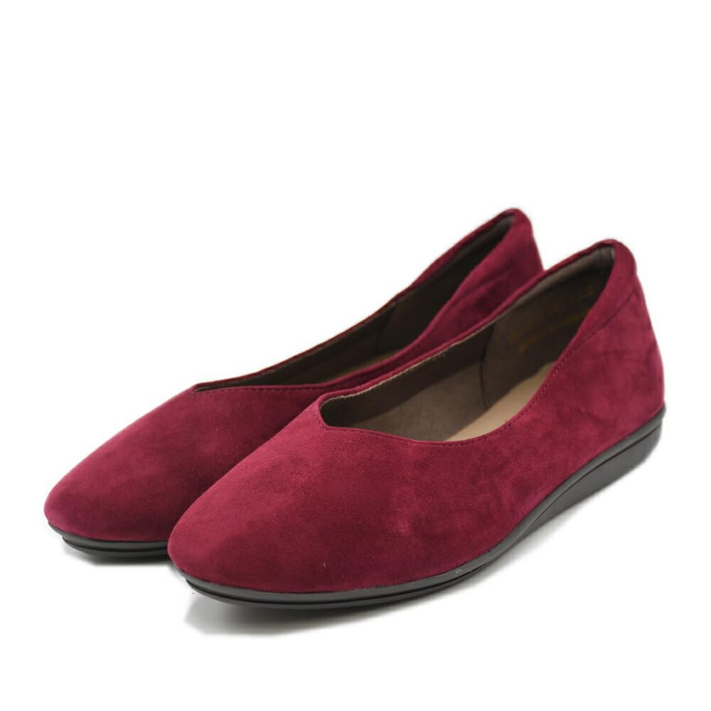 Amazon | [あしながおじさん] フラットシューズ 2810527 ワイン