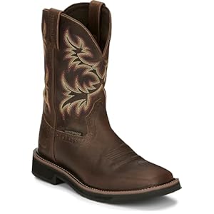 Justin Botas de trabajo Stampede WP para hombre