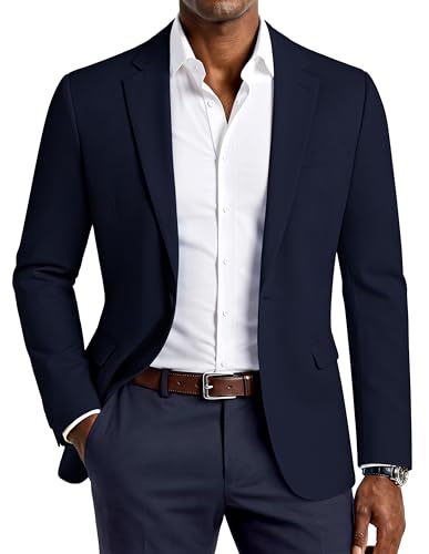 PJ PAUL JONES Lightweight Blazer Jacket for Men One Button Casual Sport Coat Travel Suit Jacket...