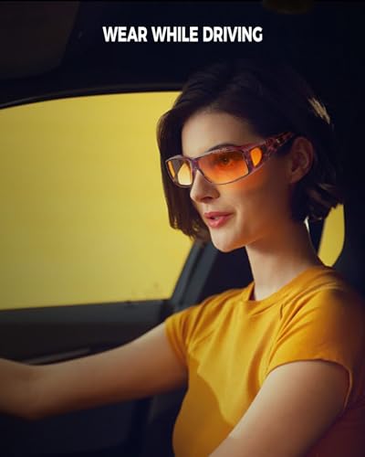 Image of Night Driving Glasses for Men Women Fit Over Sunglasses Anti Glare Polarized HD Night Vision Glasses