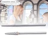 Dioche Tungsten Steel Nail Drill Bits, 2 Pcs Nail Art Tools Safety Nail Cuticle Cleaner Bits for Manicure Machine