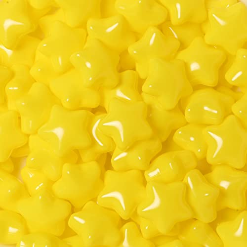 TRENDPLAY Star Balls for Ball Pit -100pcs 3.15 in Plastic Non-Toxic Play Toys Tent Pool Playhouse Playpen Party Decoration, Yellow