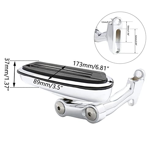 Adjustable Streamliner Passenger Footboard Floorboard With Mount Kit Fit For Harley Touring Road King Road Glide Street Glide Electra Glide Cvo 1993-2022 2023 (Chrome) #TOP4