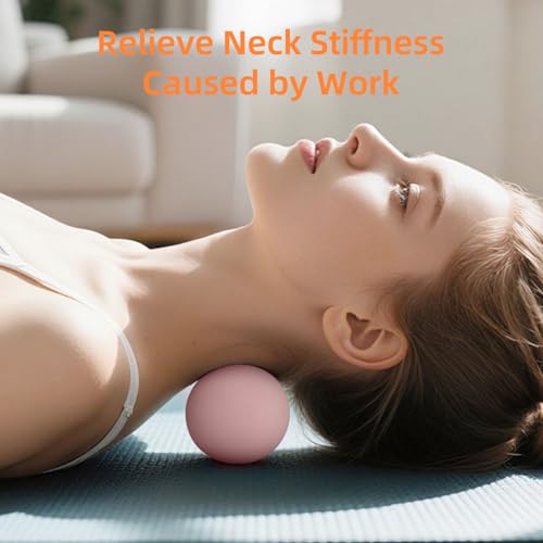 Massage Lacrosse Balls for Myofascial Release, Trigger Point Therapy and Yoga Therapy, Foot Massage Ball to Relieve Plantar Fasciitis Pink - Thumbnail 4