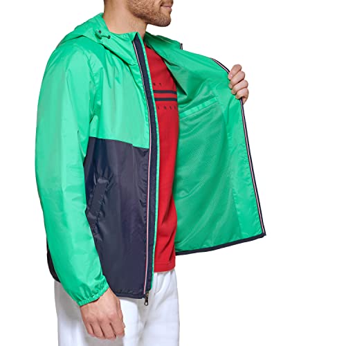 Image of Tommy Hilfiger Men's Lightweight Active Water Resistant Hooded Rain Jacket