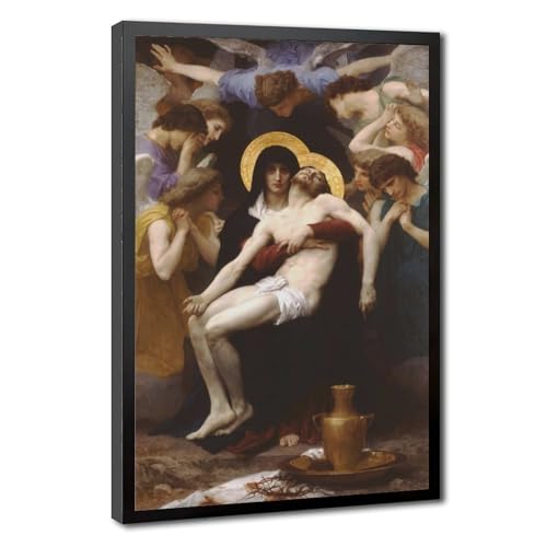 Toile The Pieta William Bouguereau pour habiller un bureau vide avec un cadre à suspendre