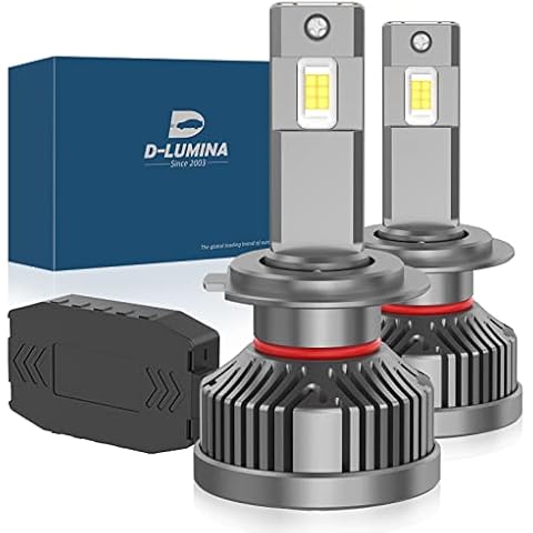 D-Lumina H7 LED Headlight Bulb Canbus Error Free 120W 22000LM Auto Car Lamp Lights Conversion Bulb Light 6000K - 5 Years Warranty , 2 pieces Cover