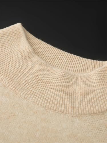 Men's Knitted High Neck Wool Sweaters Pullovers Thin Solid Wool Jumpers Autumn Winter Tops3