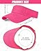 ZERAOKE Sports Visor Hats Women Men Empty Top Sun Hat Visor for Tennis Baseball Golf Athletic Cycling Running-Pink-Adjustable