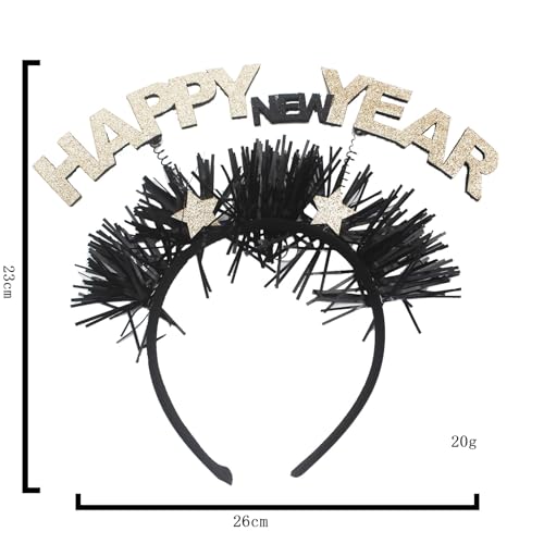 BinaryABC Happy New Year Headband Tiara,New Year Eve Hair Accessories,2025 New Years Party Favors Supplies - Image 3