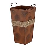 Retro-eiseneimer: das einfache retro-design hat ein einzigartiges temperament und kann ihnen helfen, die blumen, den garten-eiseneimer, in szene zu setzen