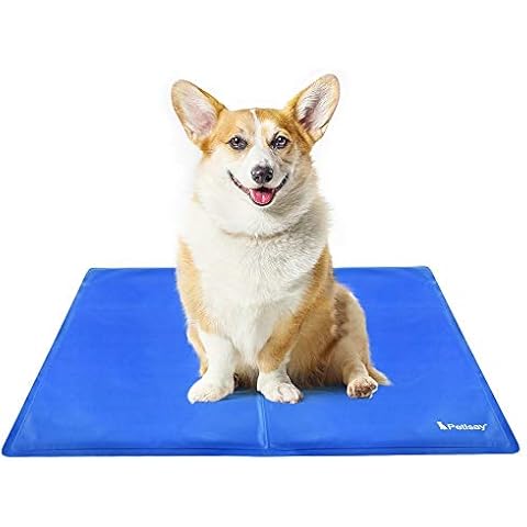 PetIsay Dog Cooling Mat, Cat Cooling Pad - Pressure-Activated Gel Cooling Mat for Dogs- Keep Your Dogs and Cats Comfortable All Summer - Avoid Overheating(65 ✕ 50 cm) Cover