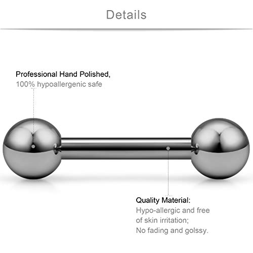 SCERRING 2PCS 16G G23 Titanium Helix Daith Cartilage Tragus Earrings Barbell Rings Stud Body Piercing Jewelry 6mm 8mm3