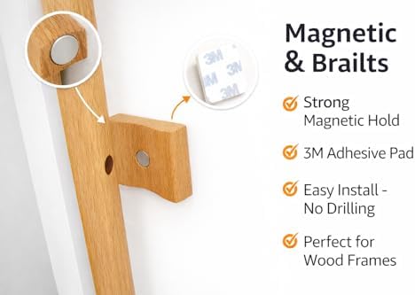 Wall mounted Magnetic wood shoe horn, 55CM or 70CM long, real wood, Shoe helper for Elderly - Cordwainers Atelier (beige, 55CM) - 3