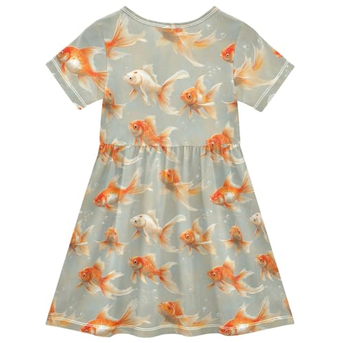 Girls Princess Dress Short Sleeve Ruffle Hem Mini Dress for Little Girls2