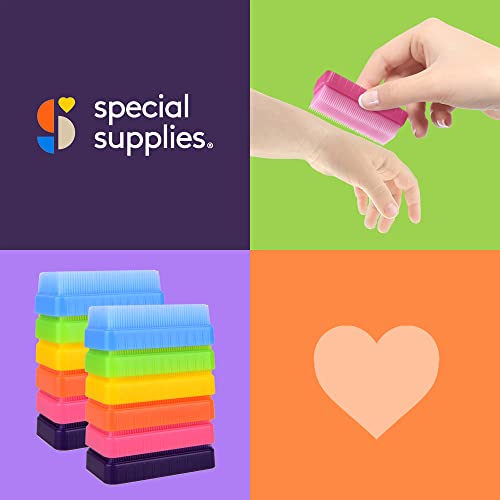 Special Supplies Sensory Brush Therapressure Therapy Brush for Occupational and Sensory Brushing, Stimulating, Calming Tools for Kids and Adults, Soft Flexible Bristles, Latex Free (Colored 12-Pack) - Image 6