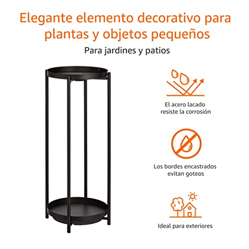 Miniatura 2 de Amazon Basics Redonda Jardinera En Negro