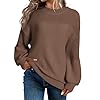 Dokotoo Women’s Casual Long Sleeve Sweaters Loose Crewneck Knit Solid Pullover Sweater Jumper Tops