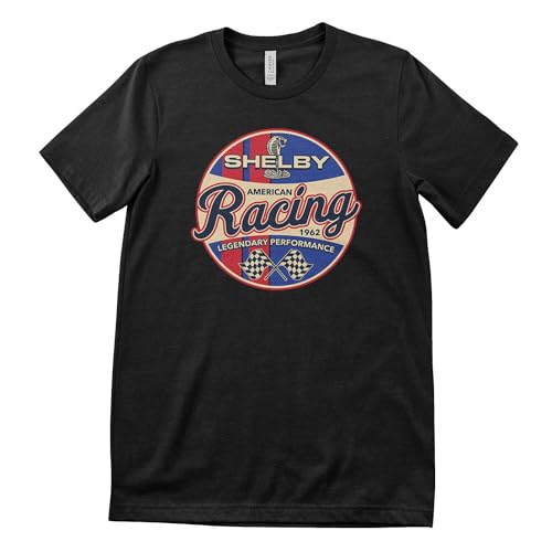 T-Shirt Shelby Racing Homme Noir XXXXXL - Coupe Ample Confortable Anti-Serrage