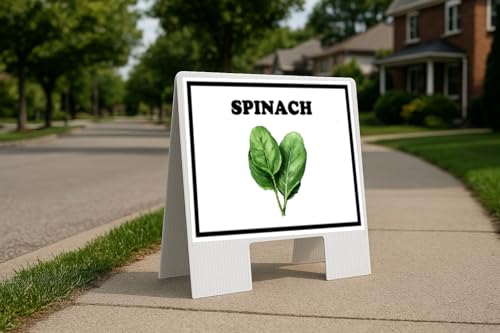 Spinach Vegetable Folding Coroplast A-Frame with Double-Sided 23in x23in