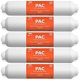 EXPRESS WATER – 5 Pack Post Activated Carbon Water Filter Replacement – 5 Micron – 10 Inch – Under S
