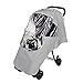 Cubierta de lluvia para cochecito universal, protector impermeable resistente al agua para cochecito a prueba de viento transparente(Universal-Gris claro)