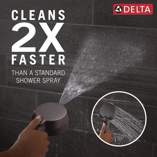 Image of Delta 5-Setting In2ition 2-in-1 Dual Shower Head with Handheld High Pressure ProClean Spray, Oil Rubbed Bronze Detachable Shower Head with Hose, 1.75 GPM Flow Rate, Venetian Bronze 75548RB