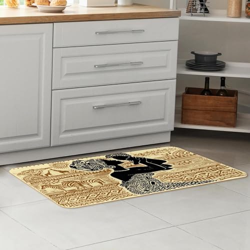 Alfombra de cocina lavable VAPOKF tapete antideslizante absorbente negro con bebé pack 2 7