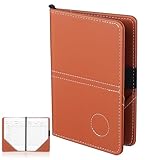 iplusmile ゴルフ スコアカードホルダー 16×11cm PUレザー製 横型手帳ケース 両開きデザイン 軽量 携帯便利 おしゃれ スコアブック収納 茶色 耐久性 スポーツ 手帳
