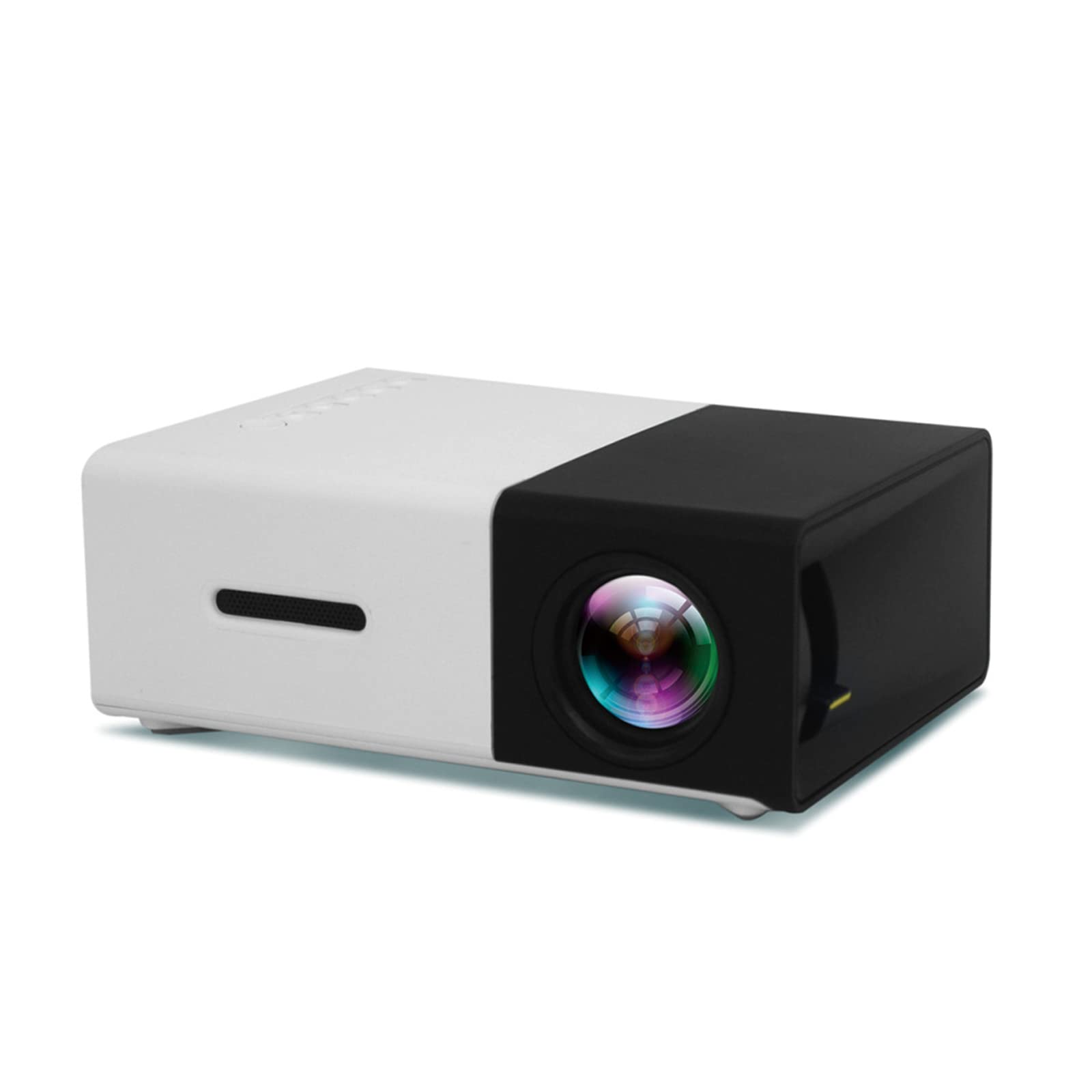 Mini projecteur LED LWZ portable HD 1080p noir pour home cinéma