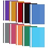 20 PCS A4 Project Folder, Plastic Display Folders Presentation Folders with Transparent Cover and 2 Prongs Document Folders for Office School A4 Report Document File Organiser Holder (Multicolor)