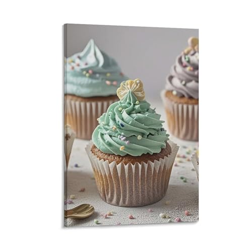 Toile murale de salon haut de gamme motif cupcake esthétique 50x75