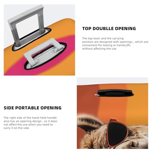 Travel Luggage Cover Camel wearing sunglasses Suitcase Protector Elastic Washable Stretch Suitcase Protector Anti-Scratch Travel Suitcase Cover Fit 18-32 Inch Luggage4
