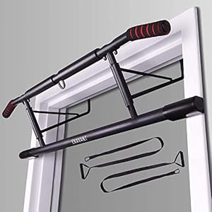 ENAVANT Fold-able Metal Doorway Pull Up Bar, with Suspension Trainers Included, Compatible with Doorways and Door Frame…
