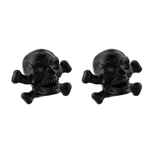 Tapas de válvula Schrader Skull & Bones negras