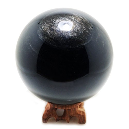 Plata Sheen Obsidian, esferas de cristal raras protectora piedra bolas para decoración, la curación, Meditación, Feng Shui, hecho a mano