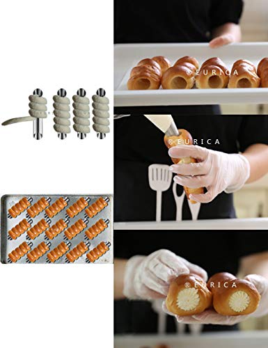 Cannoli Tubes, Euicae 5 Inch Large Stainless Steel Cannoli Forms Non-Stick Cream Horn Danish Pastry Molds For Croissant Shell Cream Roll Pack Of 15 #TOP5