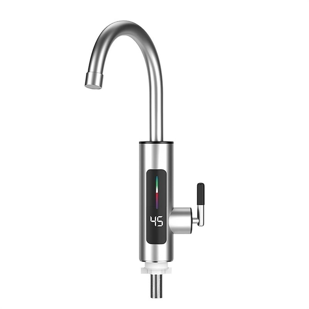 Electric Tap 3000W 220V Electric Kitchen Water Heater Tap Instant Hot Stainless Steel Faucet Cold Heating(Stainless Steel)