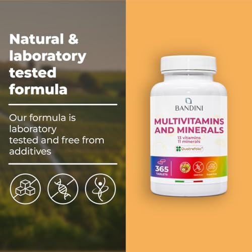 Bandini® Multivitamin | 365 High Strength Tablets (1 Year Supply) | Complex of 24 Vitamins and Minerals | Support Energy Metabolism and Immune Function | for Men and Women - Image 5