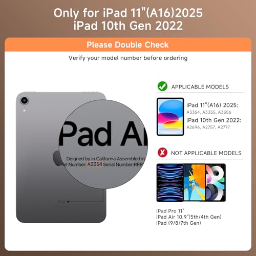 Image of Transparent Case with Keyboard for iPad 11th Gen 11 Inch.(A16, 2025) & 2022 iPad 10th Gen 10.9 Inch,7-Color Backlit,Wireless Keyboard, 360Rotating,with trackpad,Pencil Holder,with Shortcuts,White
