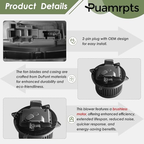 Image of AC Heater Blower Motor - Compatible with Mercedes-Benz Vehicles - ML320, ML350, ML450, ML500, ML550, ML63 AMG, GL320, GL350, GL450, GL550, R320, R350, R500, R550, R63 AMG
