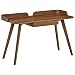 Rivet Mid-Century Curved Wood Table Home Office Computer Desk, 48.4"L, Walnut