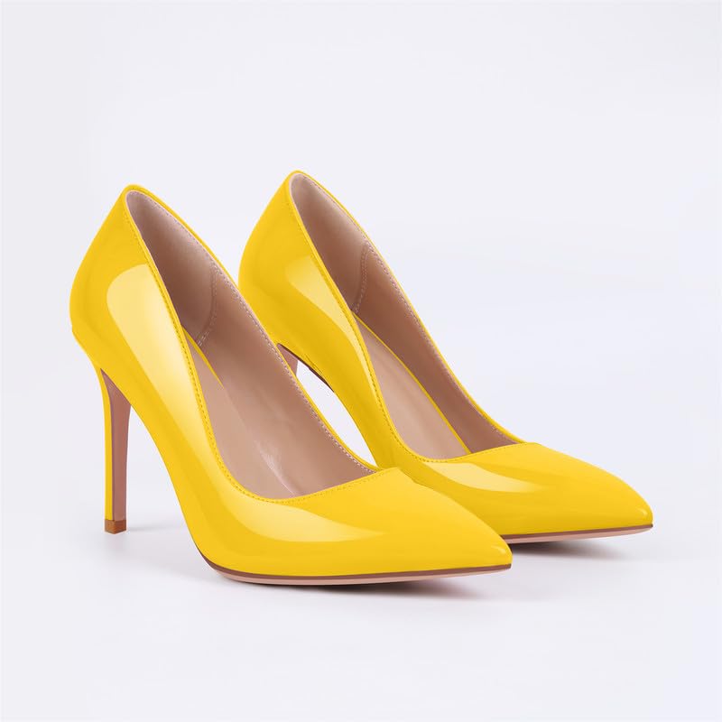 Image of Women's Stiletto High Heels Pumps for Women-4IN Pointed Toe Classic Pumps for Dress Party Wedding Evening Date Night Sexy Slip-On Shoes