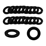 Runseaway 20Pcs M6 Flat Washers, Black Stainless Steel Sealing Rings, ID 6mm, OD 12mm, Thickness 1.5mm, Heavy Duty Washers for Home, Factory and DIY Projects