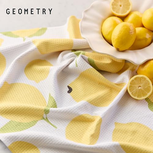GEOMETRY Kitchen Tea Towels - Quick Dry Microfiber Dish Towels for Kitchen Sunny Lemons, 18" x 30" 1 Pack - image 8